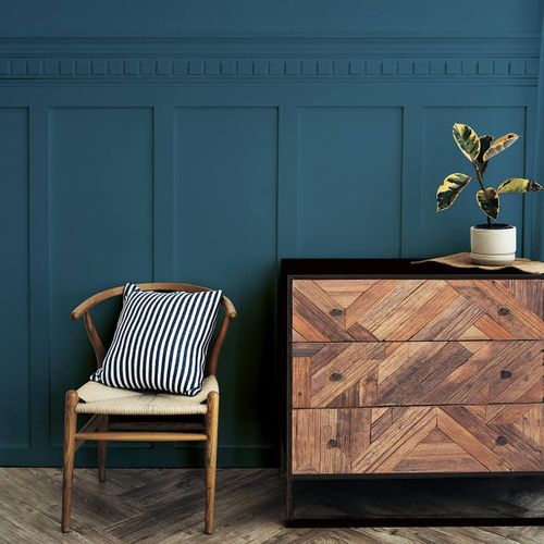 Meuble D'entrée 3 Tiroirs En Métal Noir Et Bois Recyclé - Jordan