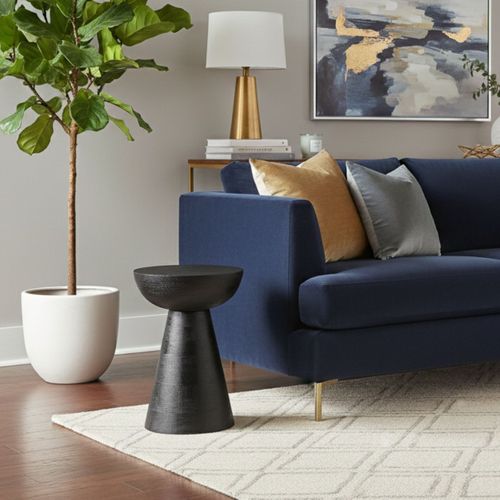 Bout De Canapé En Manguier Massif Teinté Noir - Wilder