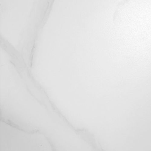 Table Repas Allongeable Plateau Céramique Marbré Blanc Pieds Métal Blanc - Melia