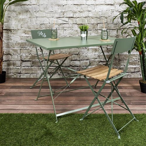 Table De Jardin Pliante 110x70cm Coloris Kaki - Manae