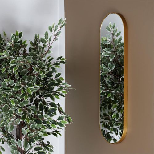 Miroir Doré Ovale 30x100 Cm - Hevia