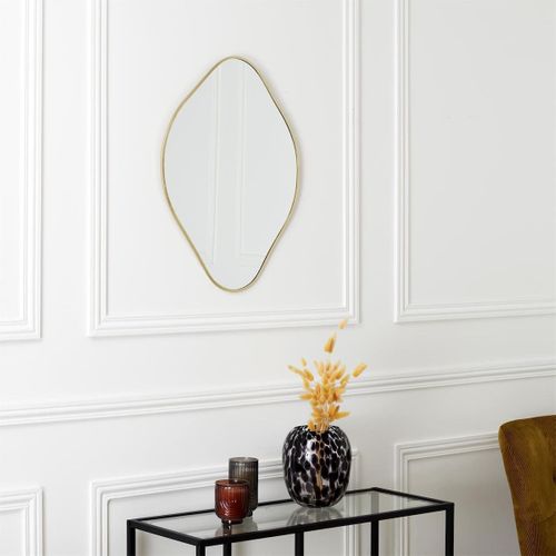Miroir Déco Losange 60 Cm Avec Contour Doré - Joris