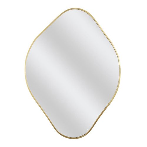 Miroir Déco Losange 60 Cm Avec Contour Doré - Joris