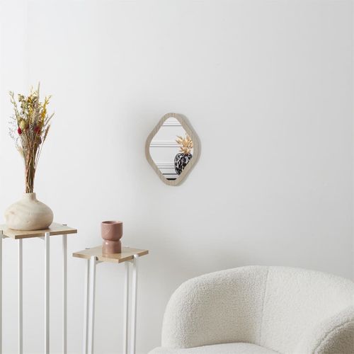 Miroir Déco Losange 34 Cm Avec Contour En Bois - Joris