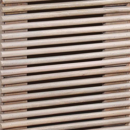 Meuble D'entrée En Manguier Massif Et Noir Façade Ajourée Coulissante - Venitien