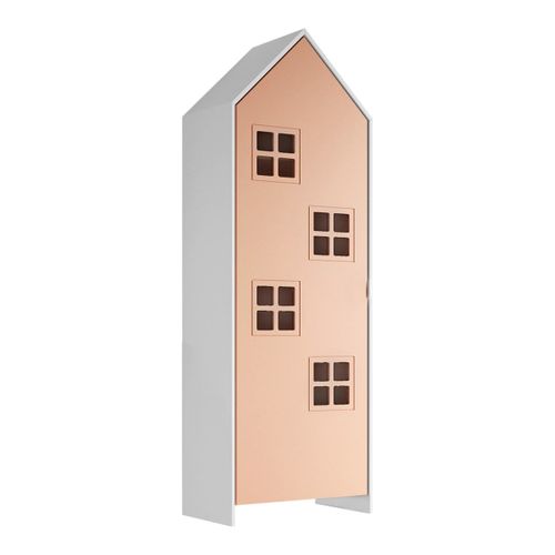 Armoire Cabane 1 Porte Rose Détail Fenêtres - Beauville