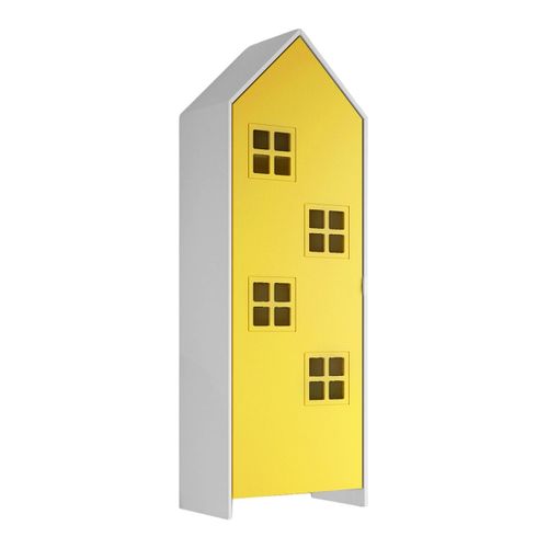 Armoire Cabane 1 Porte Jaune Détail Fenêtres - Beauville