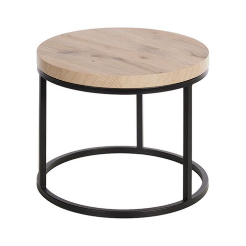 Table Basse Gigogne Aspect Bois Finition Canyon Piètement Métal Noir - Canyon