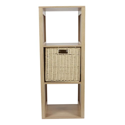 Rangement 3 Cases Effet Bois Avec Tasseaux - Pajan