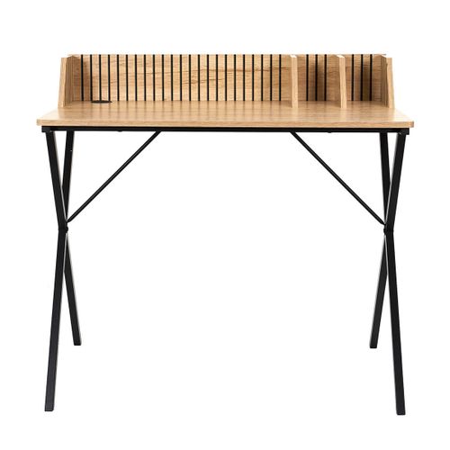 Bureau Avec Petits Rangements Effet Bois Avec Tasseaux - Pajan