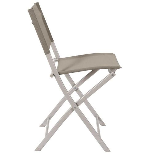 Lot De 4 Chaises De Jardin Pliantes Beige - Sanae