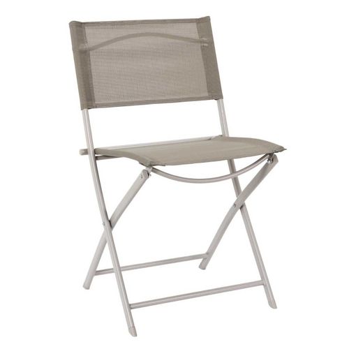 Lot De 4 Chaises De Jardin Pliantes Beige - Sanae
