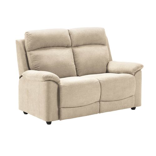 Ensemble Canapés Fixe 2p Et Relax Manuel 3p Tissu Ivoire - Huesca