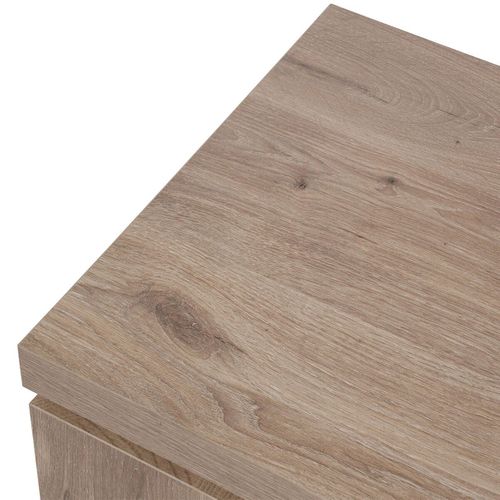 Meuble TV 2 Portes Coulissantes Effet Claustra Finition Canyon - Phileas