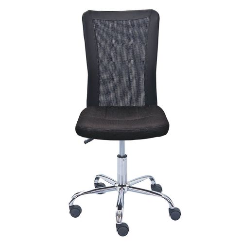 Fauteuil De Bureau Tissu Mesh Noir Pieds Chromés - Wallas
