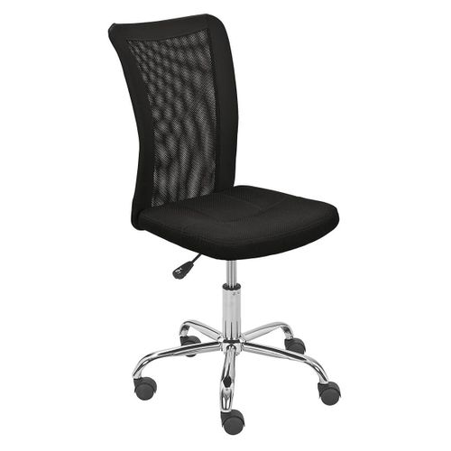 Fauteuil De Bureau Tissu Mesh Noir Pieds Chromés - Wallas