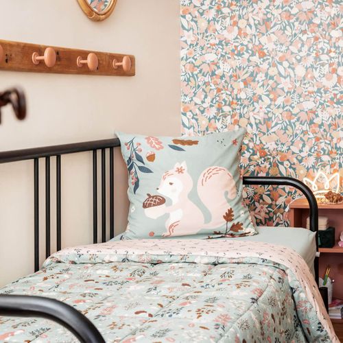 Couette Imprimée Forêt 240x220 Cm + 2 Taies D'oreiller 60x60 Cm - Valdy