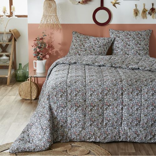 Couette Imprimée Fleurs 140x200 Cm + 1 Taie D'oreiller 60x60 Cm - Megan