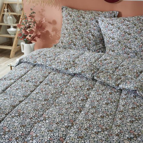 Couette Imprimée Fleurs 260 X 240 Cm + 2 Taies D'oreiller 60x60 Cm - Megan