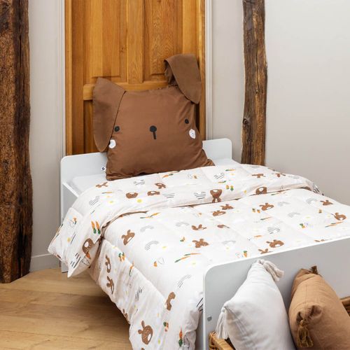 Couette Imprimée Lapin 140x200 Cm + 1 Taie D'oreiller 60x60 Cm - Bunn