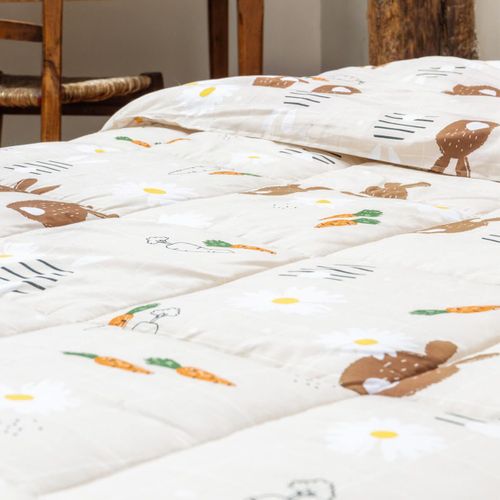 Couette Imprimée Lapin 260 X 240 Cm + 2 Taies D'oreiller 60x60 Cm - Bunny