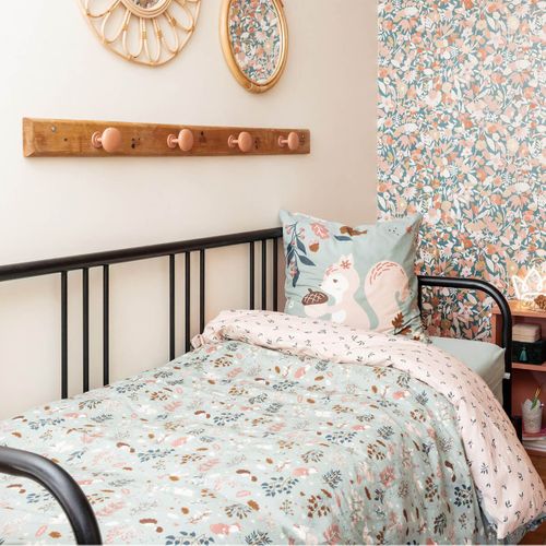 Parure De Lit Imprimé Forêt Housse De Couette 240x220cm + 2 Taies D'oreiller - Valdy