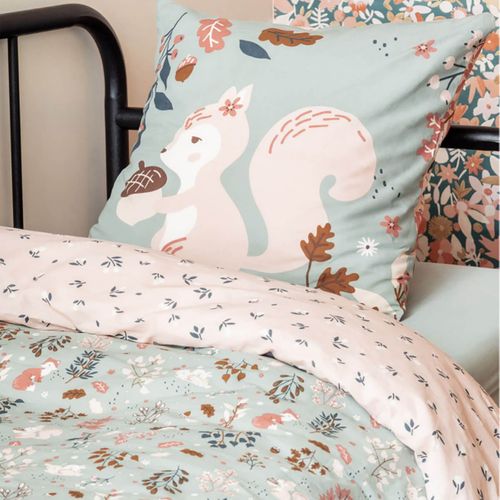 Parure De Lit Imprimé Forêt Housse De Couette 240x220cm + 2 Taies D'oreiller - Valdy