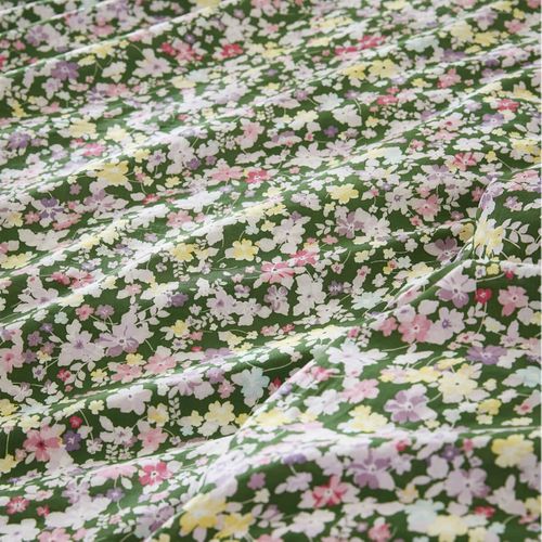 Parure De Lit Imprimé Floral Housse De Couette 200x200cm + 2 Taies D'oreiller - Isia