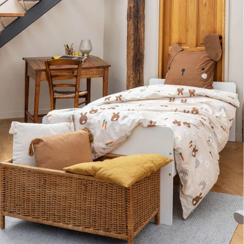 Parure De Lit Imprimé Lapin Housse De Couette 140x200cm + 1 Taie D'oreiller - Bunny