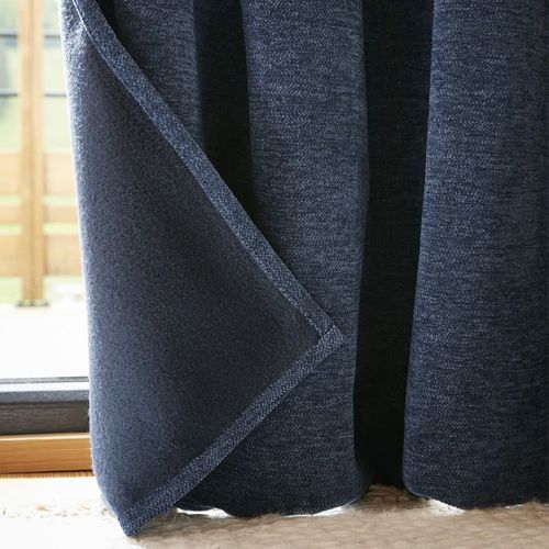 Rideau Thermique Occultant 140 X 180 Cm Doublé Polaire Coloris Bleu Nuit - Keyne