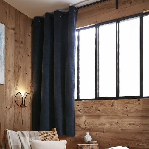 Rideau Thermique Occultant 140 X 180 Cm Doublé Polaire Coloris Bleu Nuit - Keyne