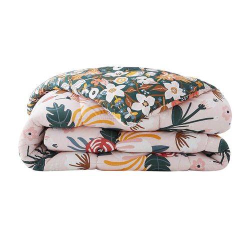 Couette Imprimée Motifs Rétro 140x200 Cm + 1 Taie D'oreiller 60x60 Cm - Capuk