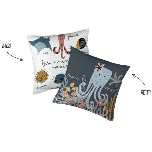 Parure De Lit Imprimé Océan Housse De Couette 200x200cm + 2 Taies D'oreiller - Nemo