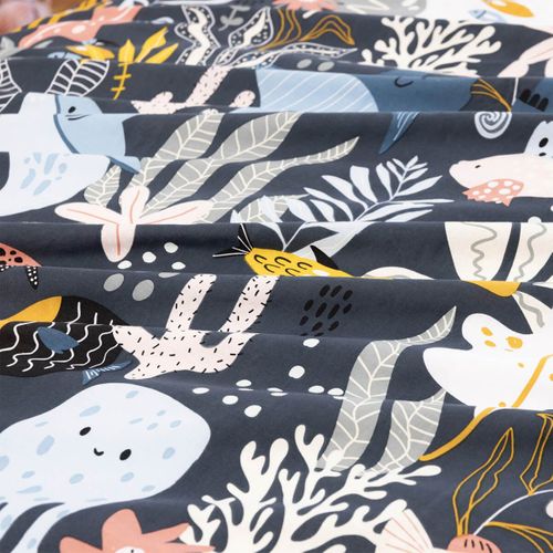 Parure De Lit Imprimé Océan Housse De Couette 240x220cm + 2 Taies D'oreiller - Nemo