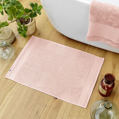 Tapis De Bain 50x70cm En Coton Bio Coloris Rose Poudré - Emma