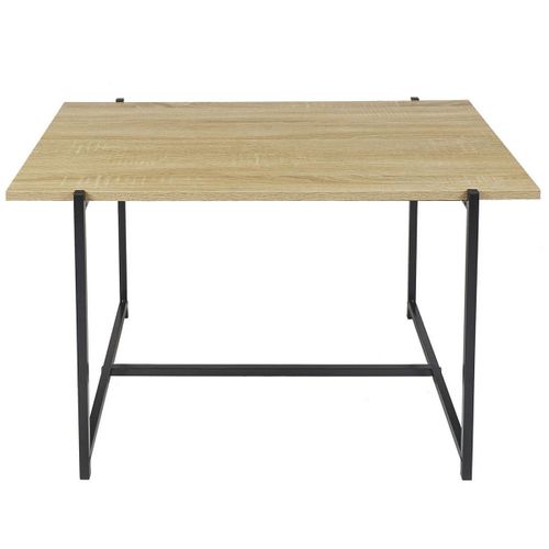 Tables Basse Plateau Mdf Aspect Bois Piètement Métal - Elias