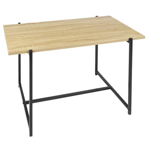 Tables Basse Plateau Mdf Aspect Bois Piètement Métal - Elias