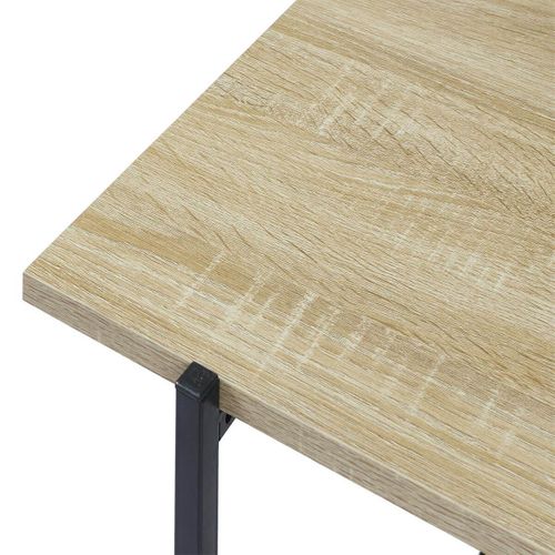 Tables Basse Plateau Mdf Aspect Bois Piètement Métal - Elias