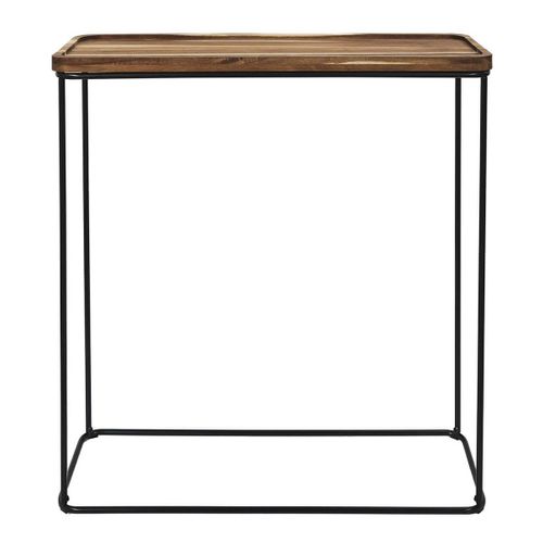 Console En Métal Filaire Et Plateau En Acacia - Livio