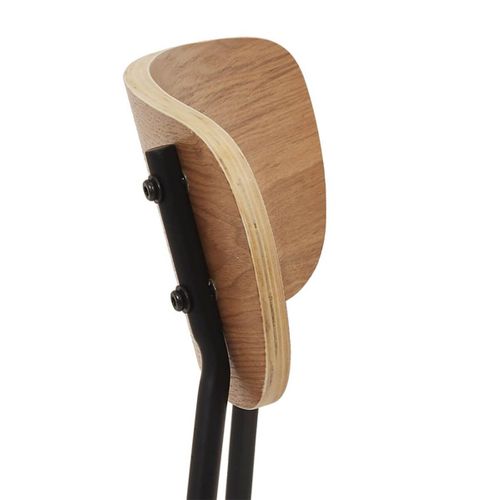 Lot De 4 Chaises Bois Et Métal Assise En Tissu Bouclettes - Kilpa