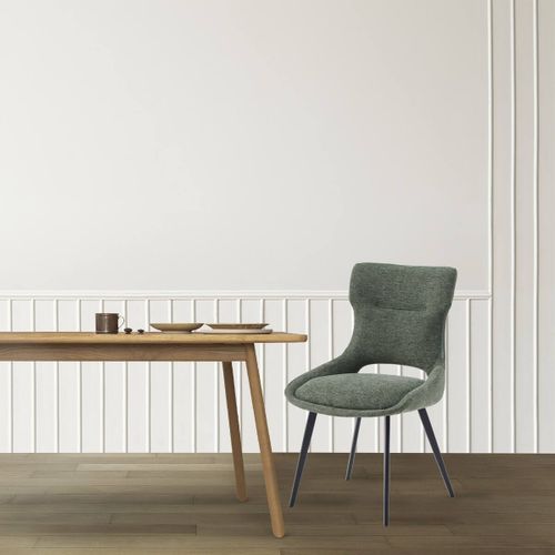 Lot De 6 Chaises Tissu Coloris Vert - Amanda