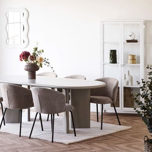 Vitrine 2 Portes Verre Et Métal Blanc H175cm - Hendra