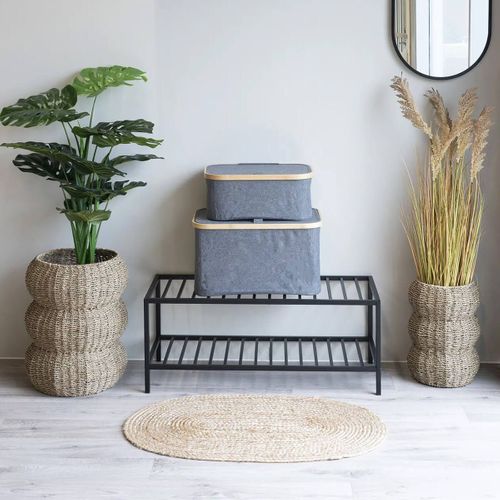 Range-chaussures 2 Niveaux En Acier Noir - Harald