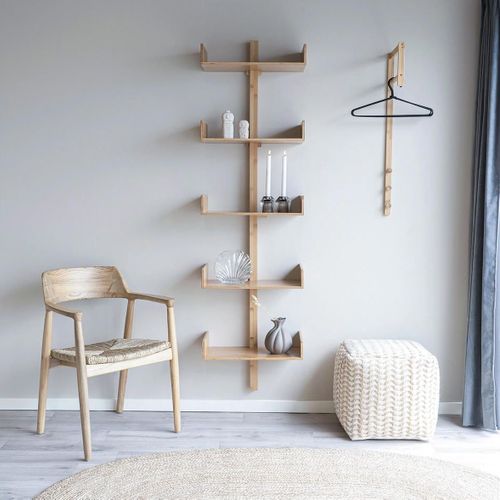 Portant Mural En Bambou Avec Penderie Et Patères - Blorf