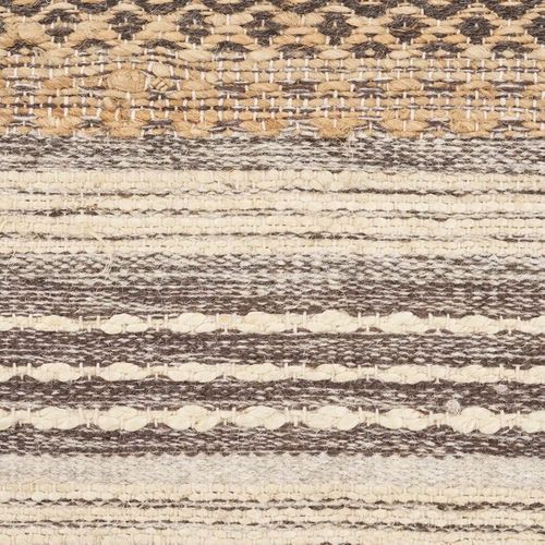 Tapis Jute Et Laine Tissé à La Main 160x230 Cm Beige Et Marron - Guispo