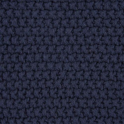 Plaid 130x160 Cm 100% Coton Recyclé Bleu Marine - Kapas