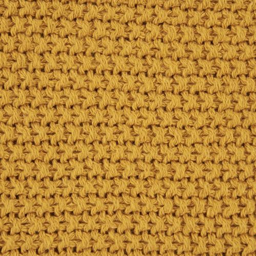 Plaid 130x160 Cm 100% Coton Recyclé Jaune Moutarde - Kapas