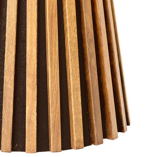 Table D'appoint Ronde Pied Central Relief Mdf Placage Chêne Clair - Dublin