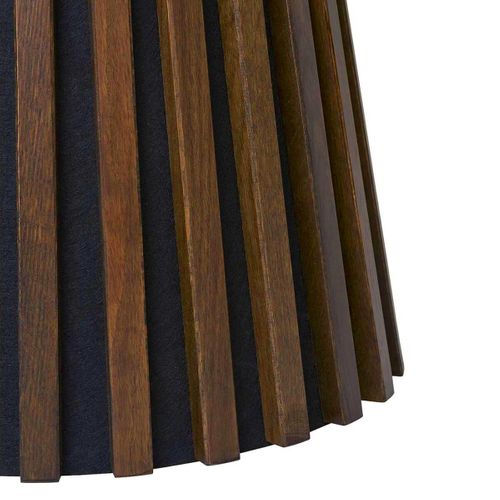 Table Basse Ronde Pied Central Relief Mdf Placage Chêne Fumé - Dublin