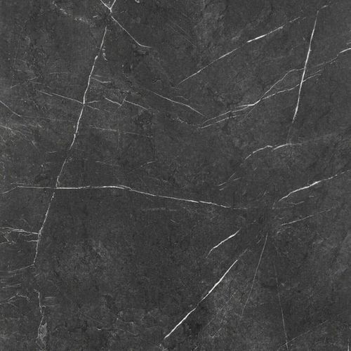 Meuble TV 2 Portes Aspect Marbre Gris Anthracite - Piralia